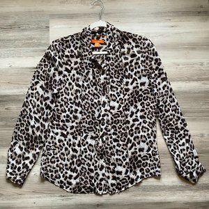 Joe Fresh Animal Print Tie Neck Blouse